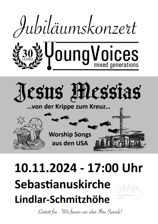 Plakat Jubiläumskonzert Young Voices